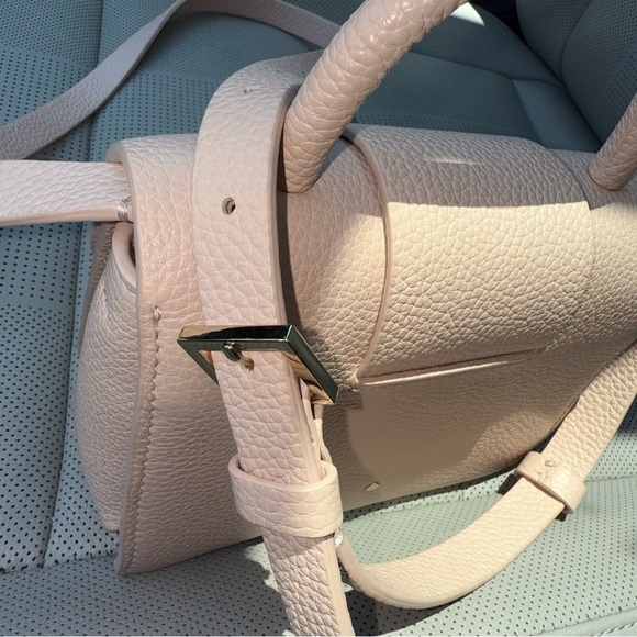 Kate Spade Pink Satchel with Pearls Gold  Hardware Crossbody Pebbled Leather - Picture 8 of 12